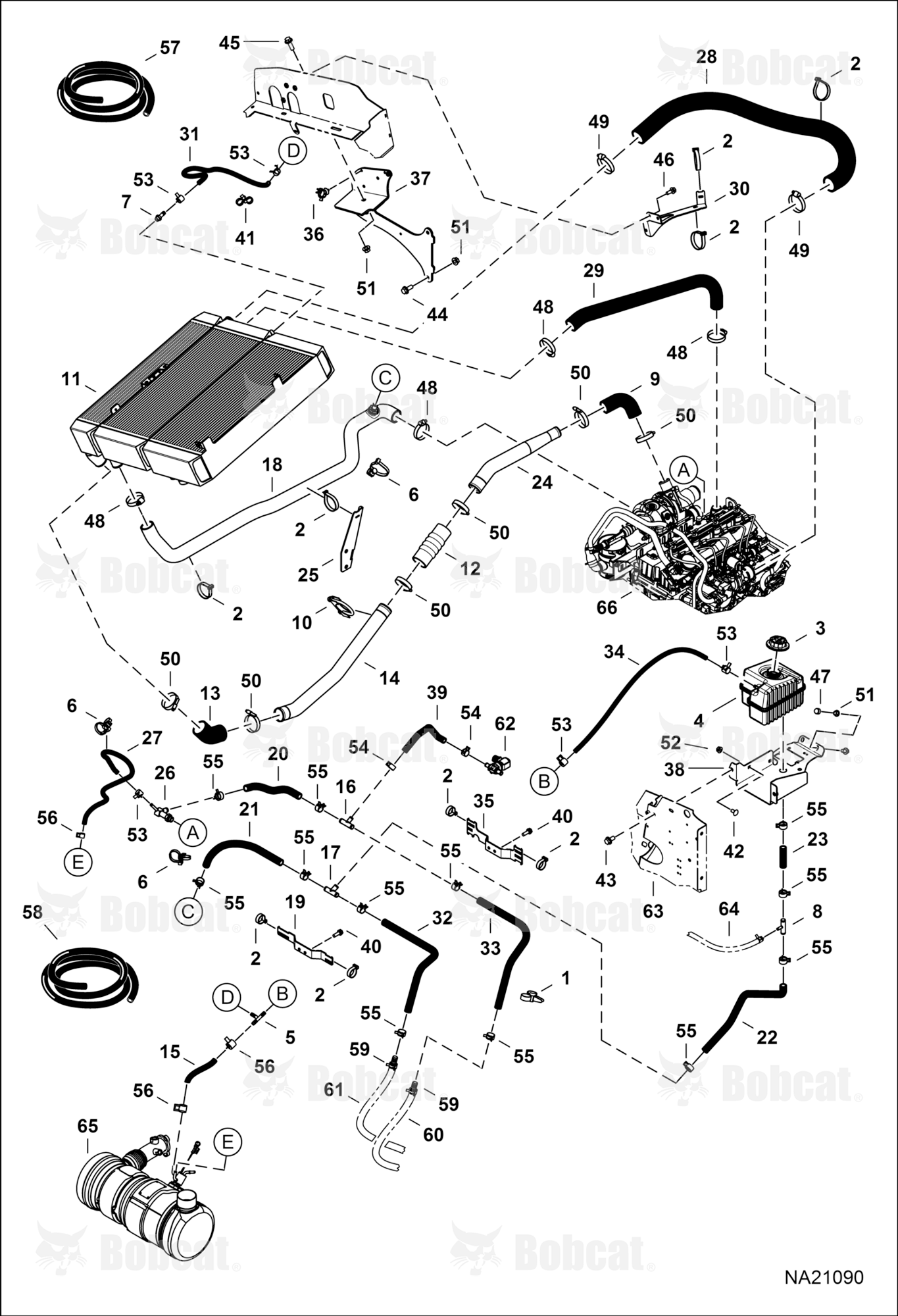 Cooling System  B54U11001 - B54U11126