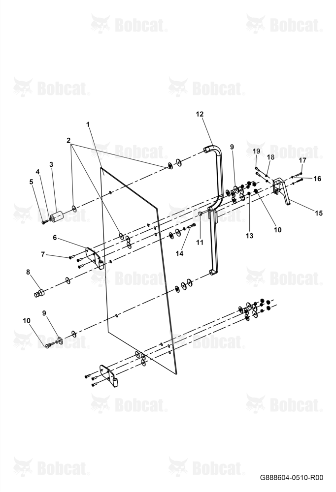 Right Rear Side Door Frame Assembly OF Cabin