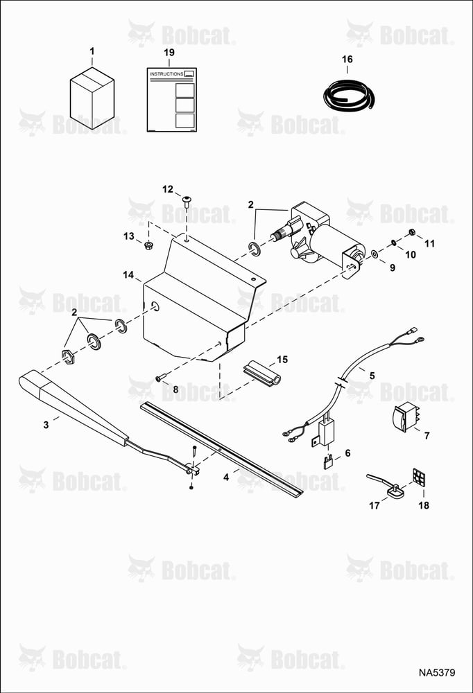 Wiper Kit (Tip Out) (Steel Cab)