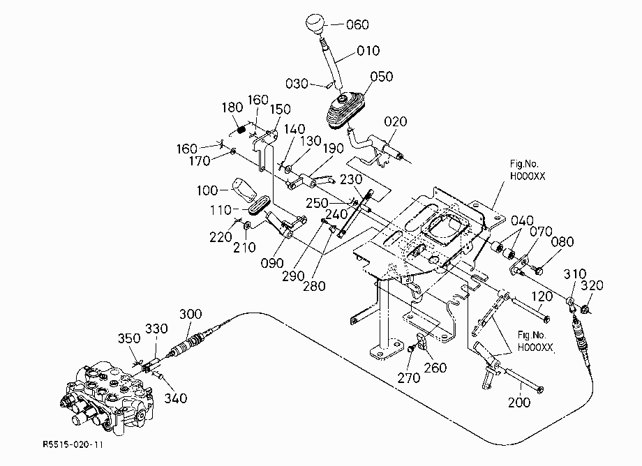 CONTROL LEVER (S/P) (COMPONENT PARTS)