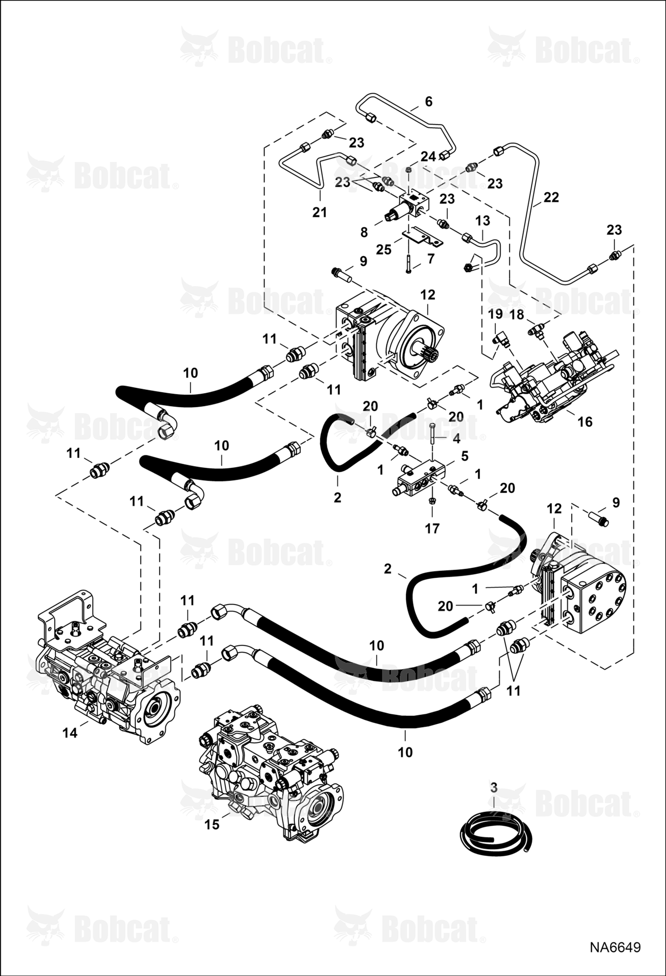 Hydrostatic Circuitry (2-Speed Motor)