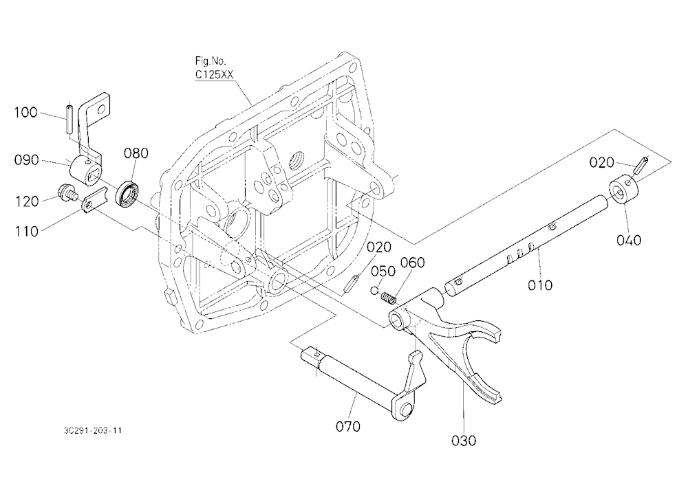 Range Gear Shift Fork