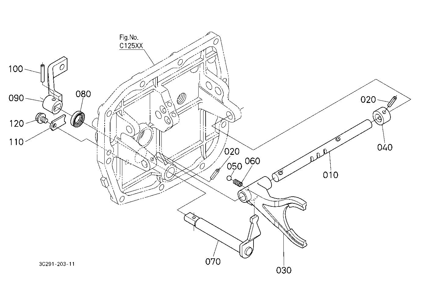 Range Gear Shift Fork