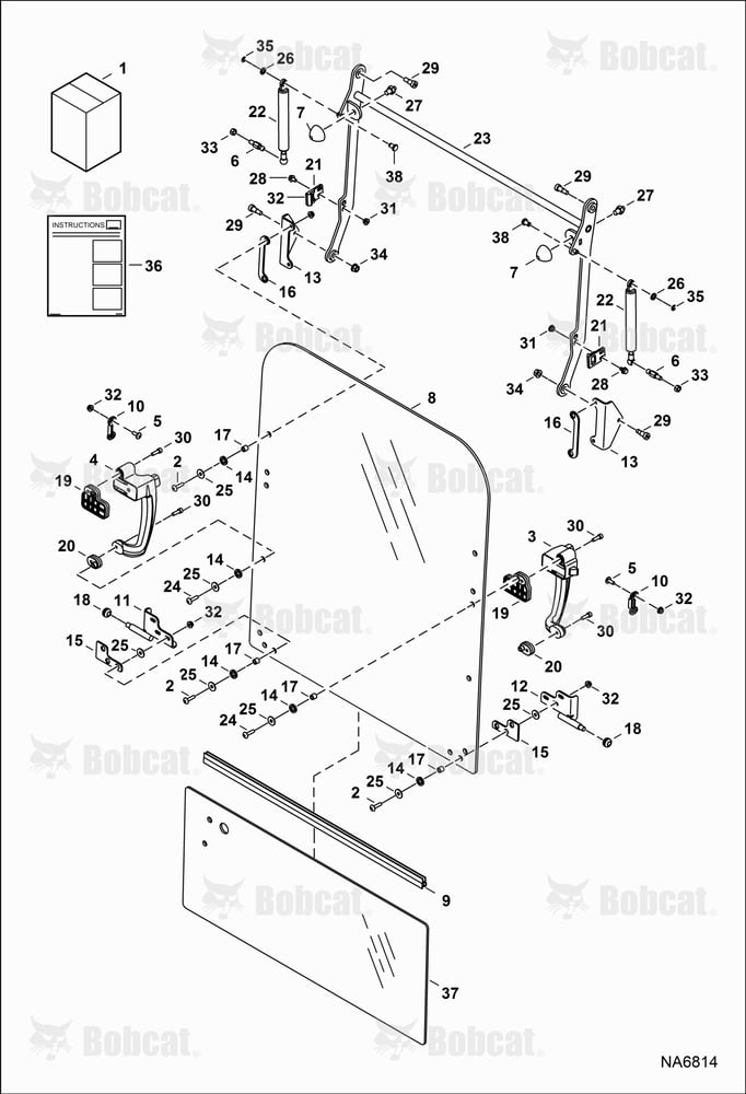Operator CAB (Front Window) (Frameless)