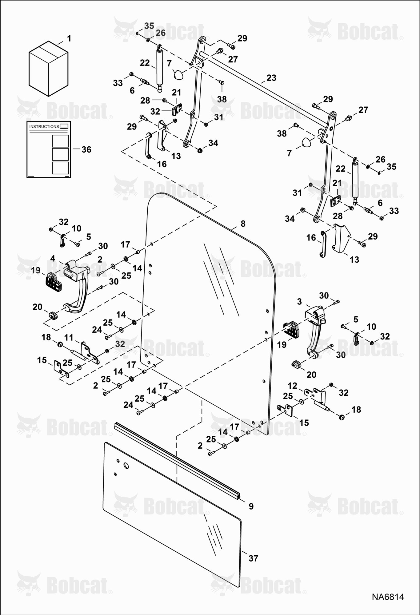Operator CAB (Front Window) (Frameless)