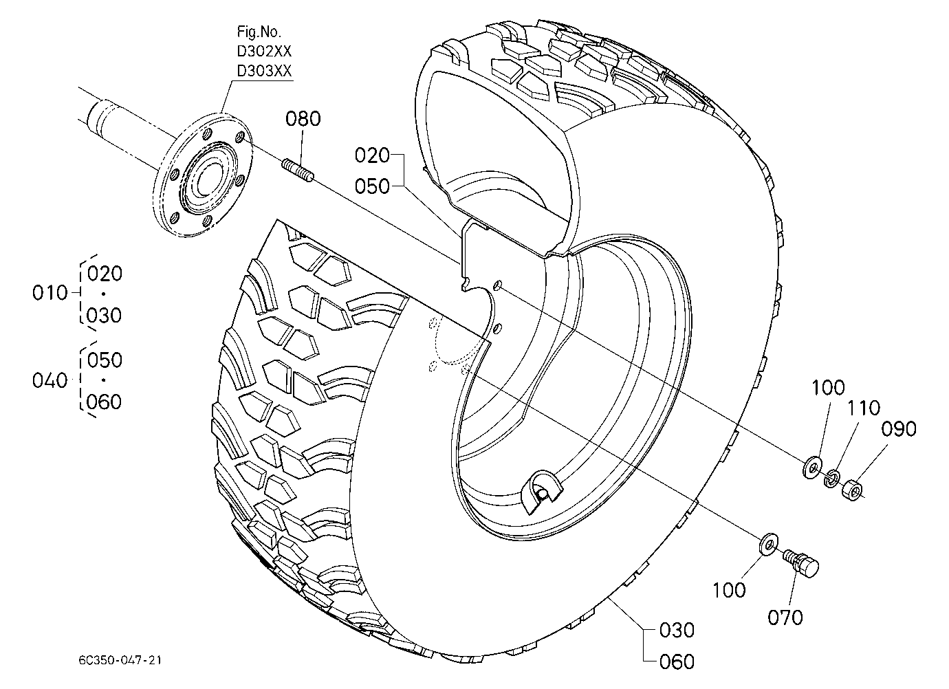 Rear Wheel (15-19.5 R4)