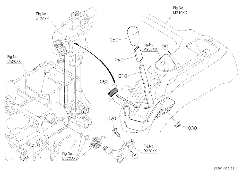 Pto Gear Shift Lever