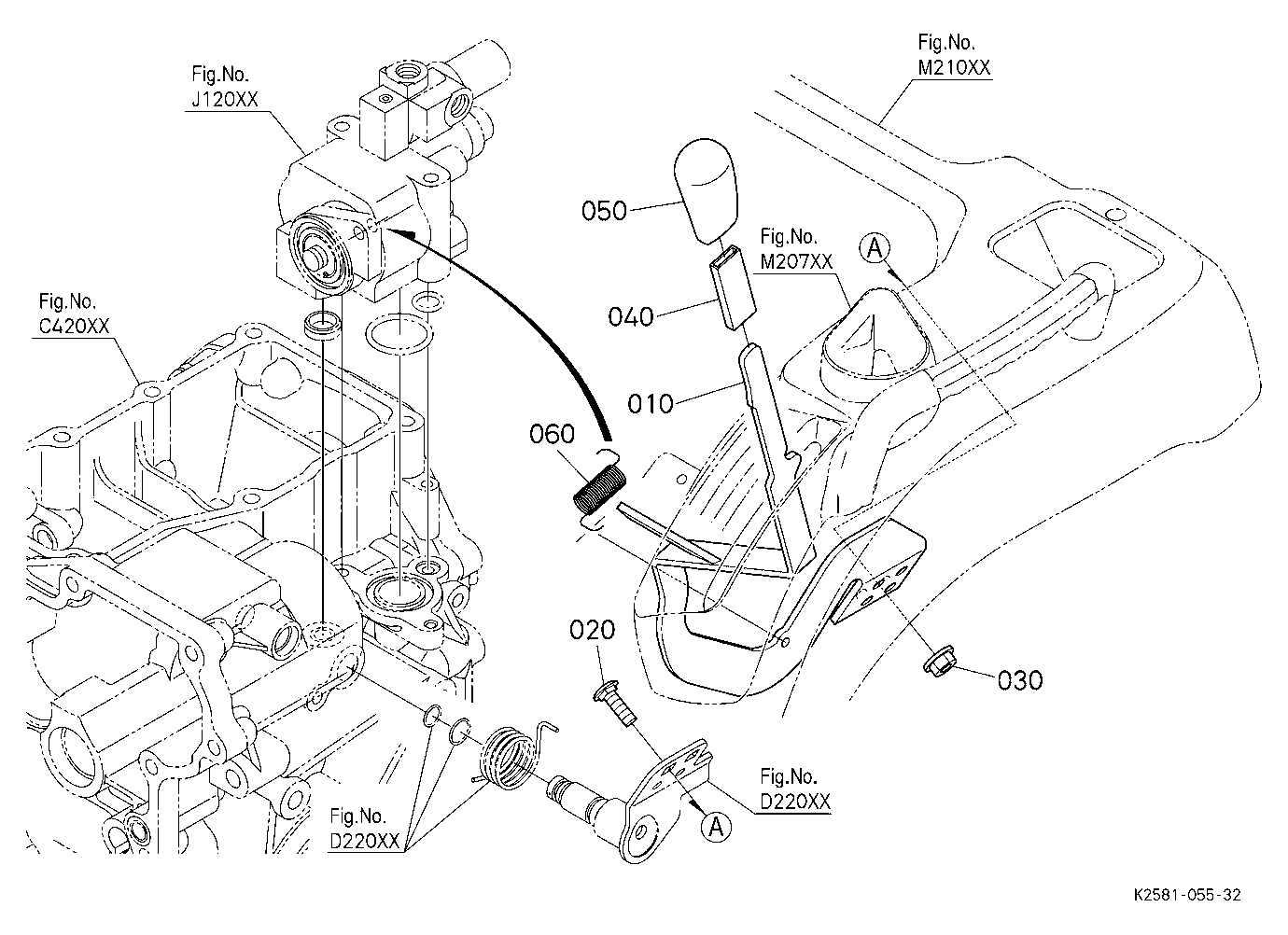 Pto Gear Shift Lever