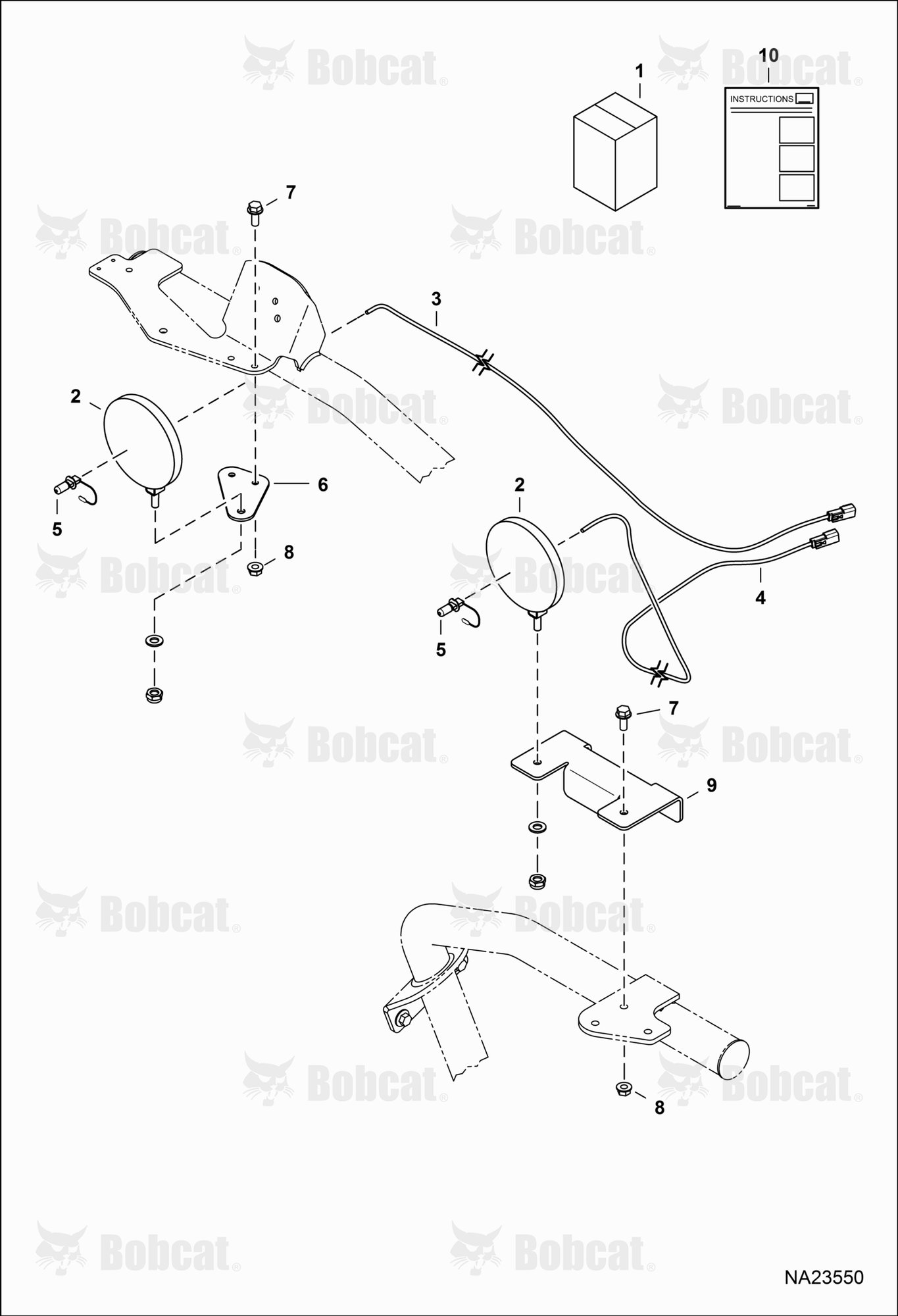 Blue Work Lights Kit