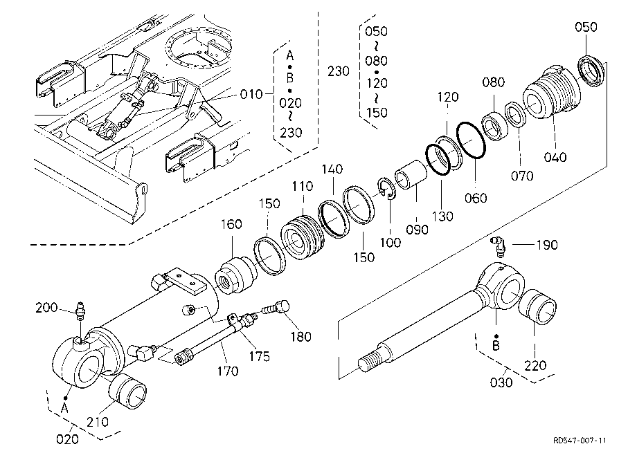 Blade Cylinder And Component Parts