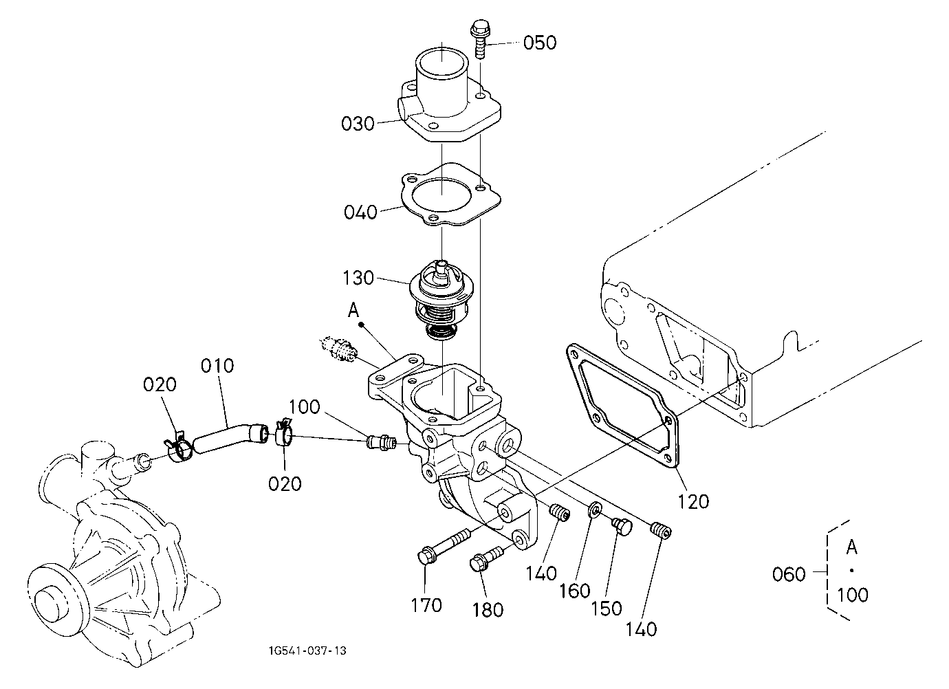 Water Flange And Thermostat