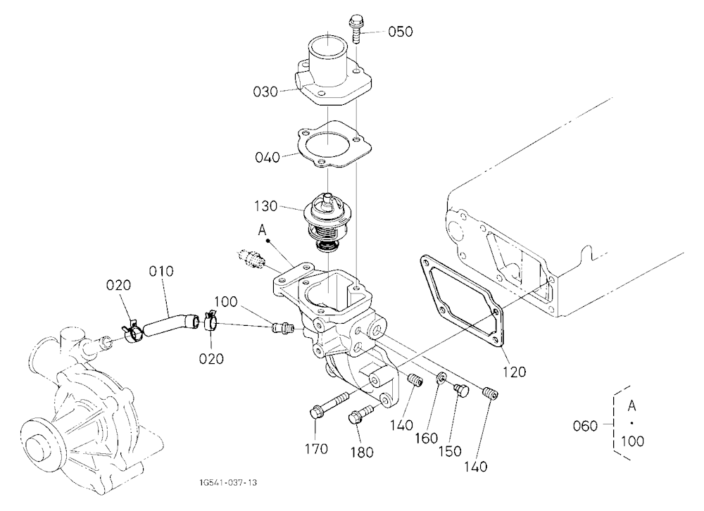 Water Flange And Thermostat [Cab Type]