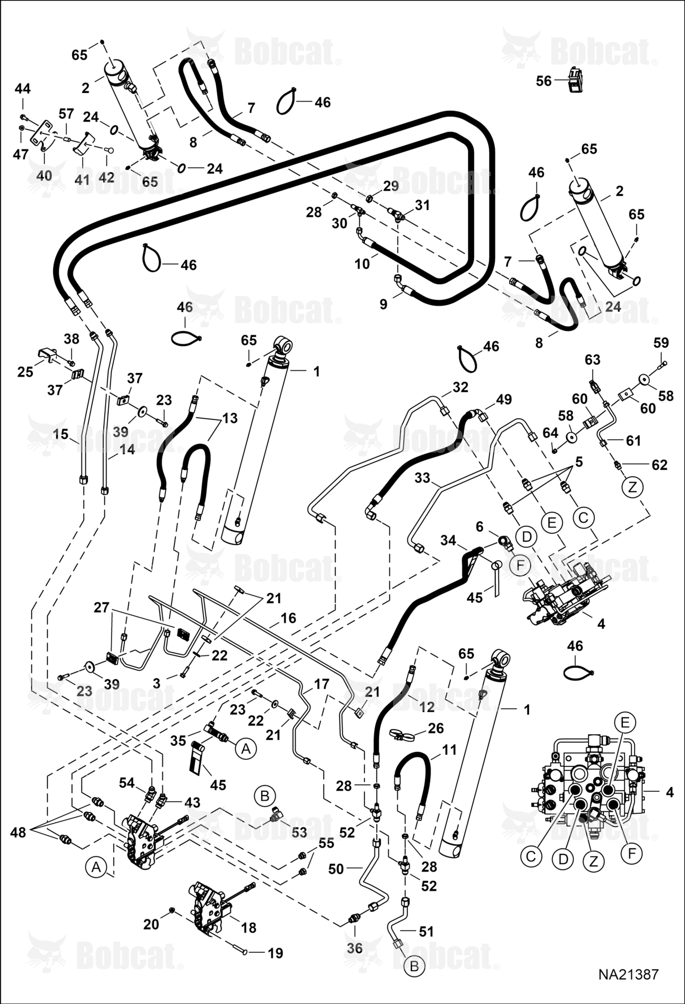 Hydraulic Circuitry (W/BPV Junction Block)  AZND12601 & Above