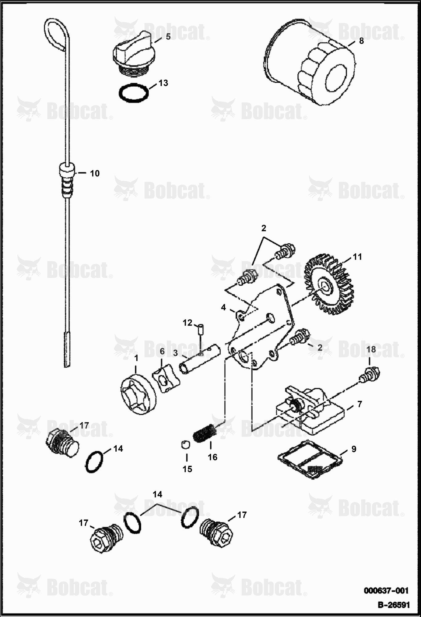 Oil and Lubrication Components (KAWASAKI ENGINE)