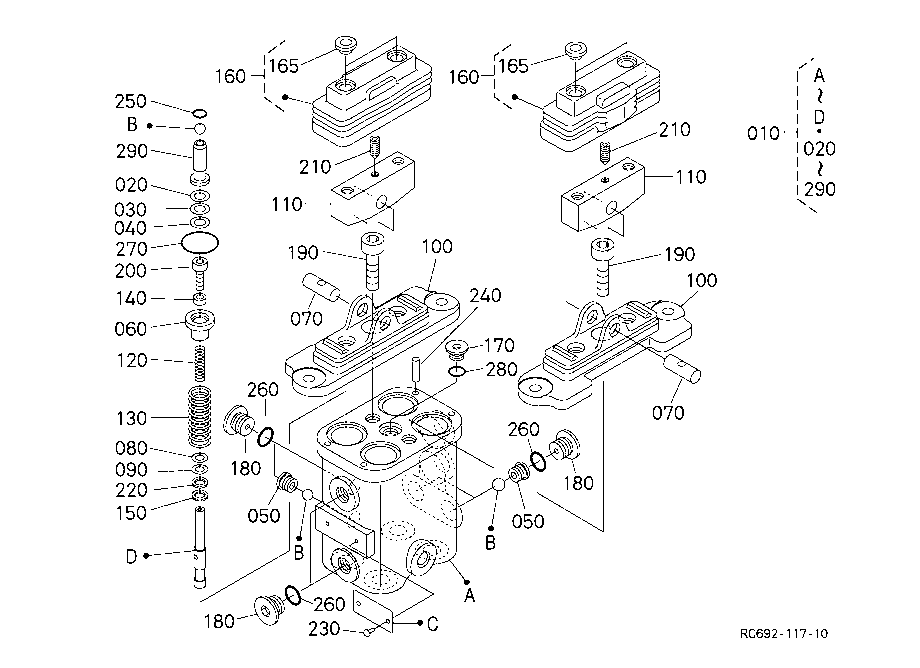 Pilot Valve (Travel) (Component Parts)