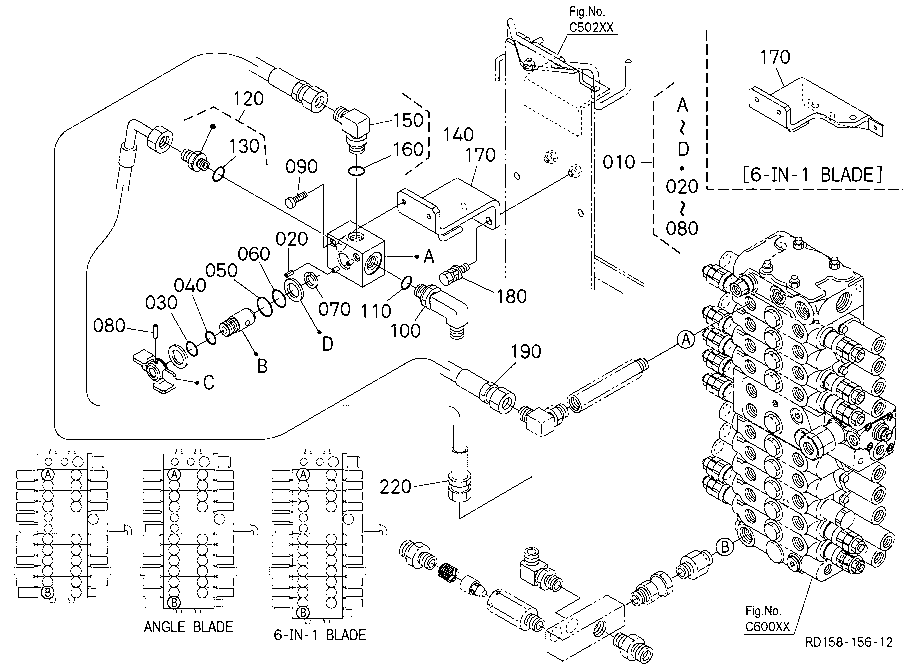 Oil Piping (Third Line Hydraulic Return)