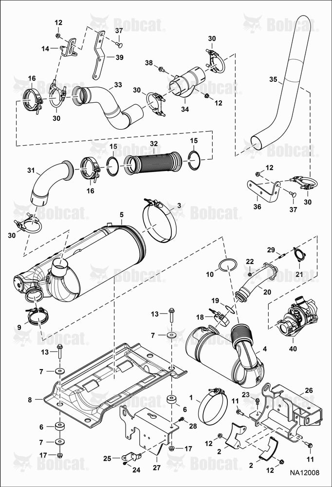 Engine & Attaching Parts (Exhaust System)