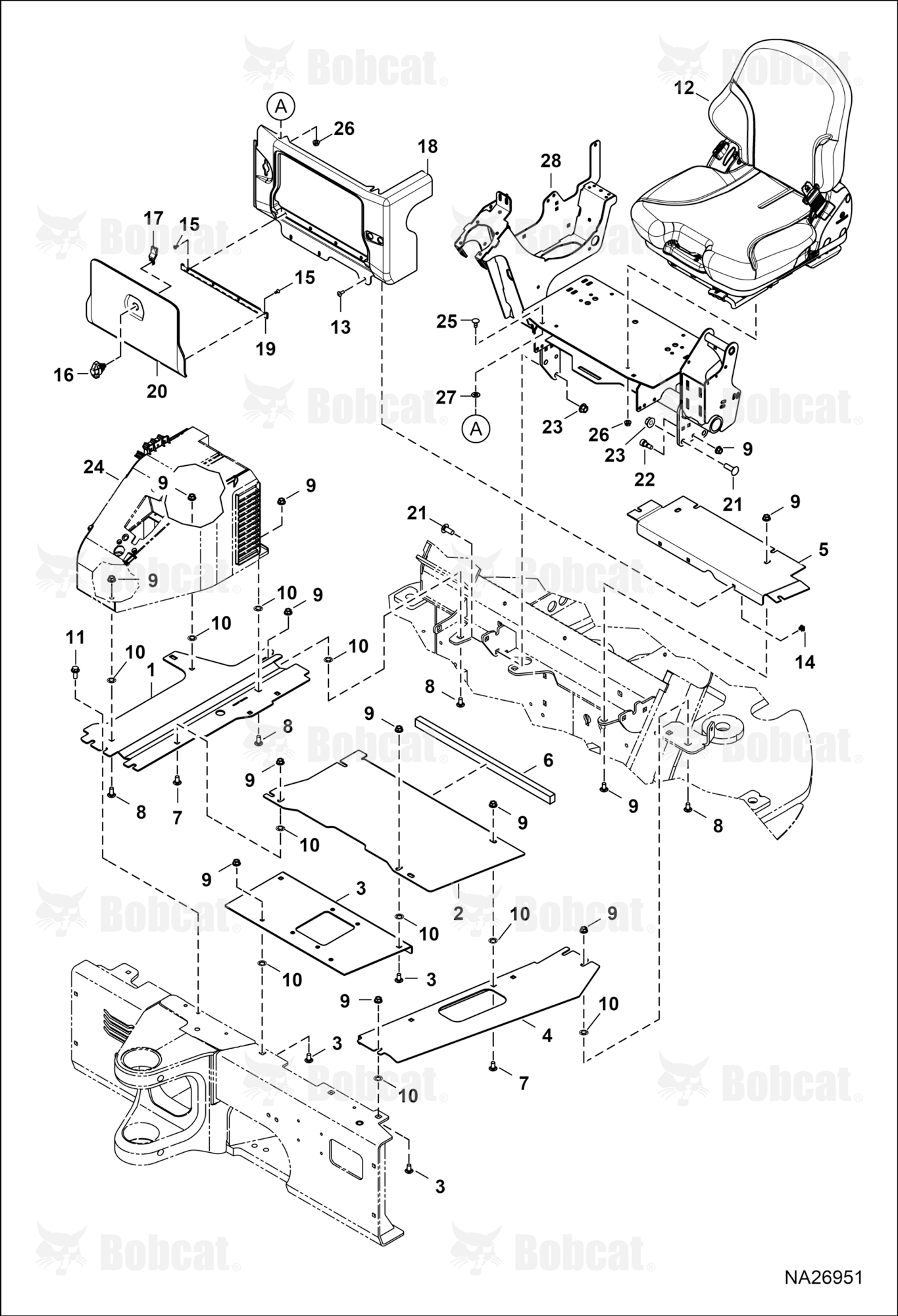 Operator Area & Seat (Floor)  B4GP18445 & Above