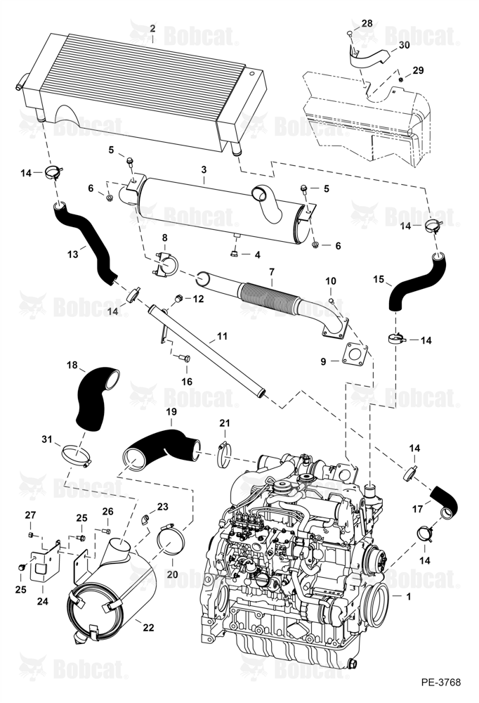 Engine & Attaching Parts (Air Cleaner, Muffler)