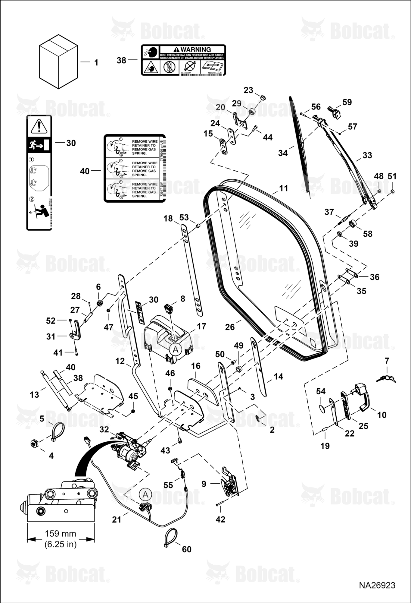 CAB Door (Assembly) (Upper Washer Attachment)