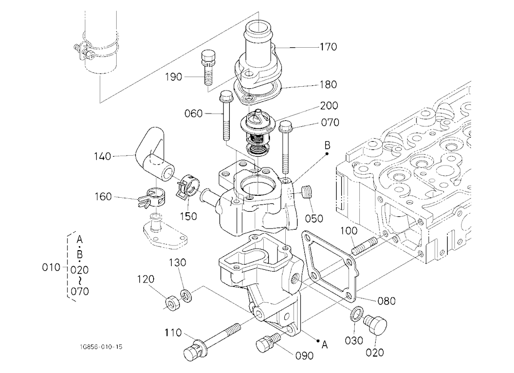 Water Flange And Thermostat
