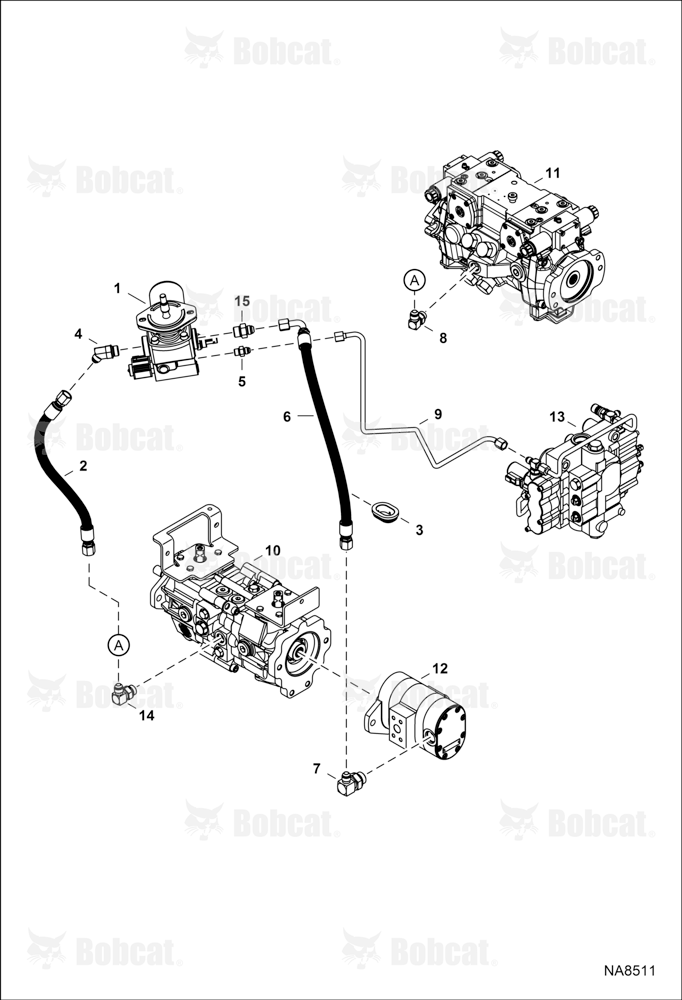 Hydrostatic Circuitry (Cooling Fan) (Cooling Fan Motor W/ Canister Element)