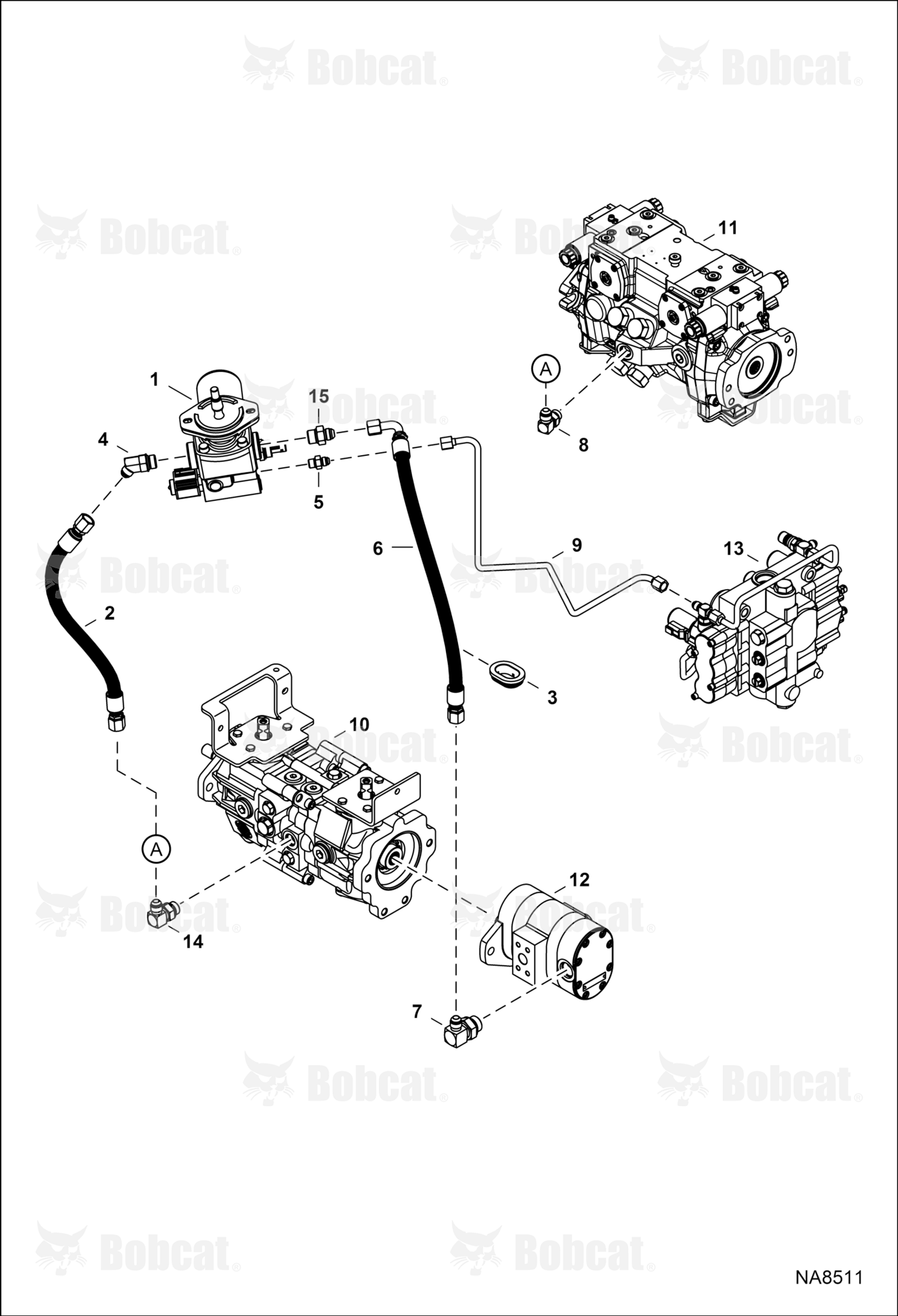 Hydrostatic Circuitry (Cooling Fan) (Cooling Fan Motor W/ Canister Element)