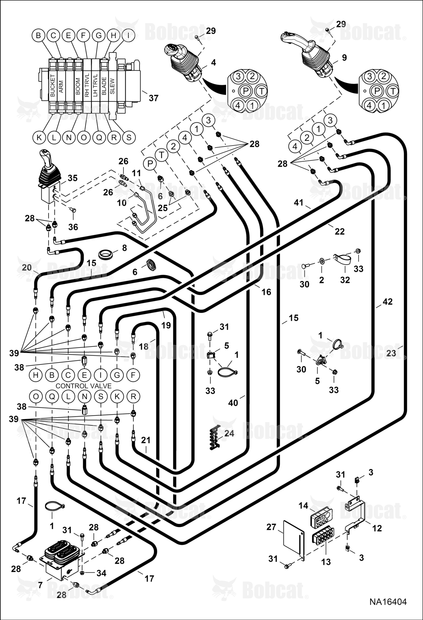 Hydraulic Circuitry (Pilot W/O JPS)  B3NR13001 & Above