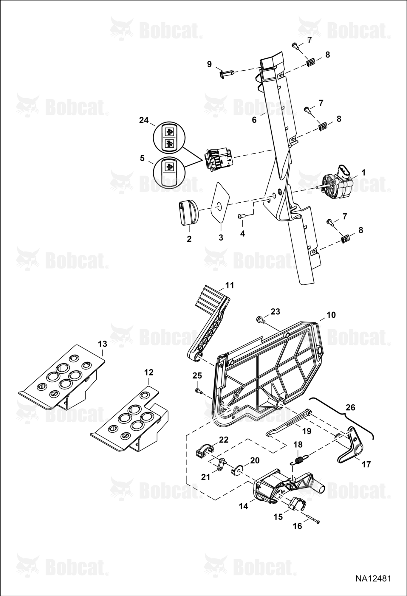 Engine Speed Control (W/Foot Throttle) (Plastic Pedal Assy)