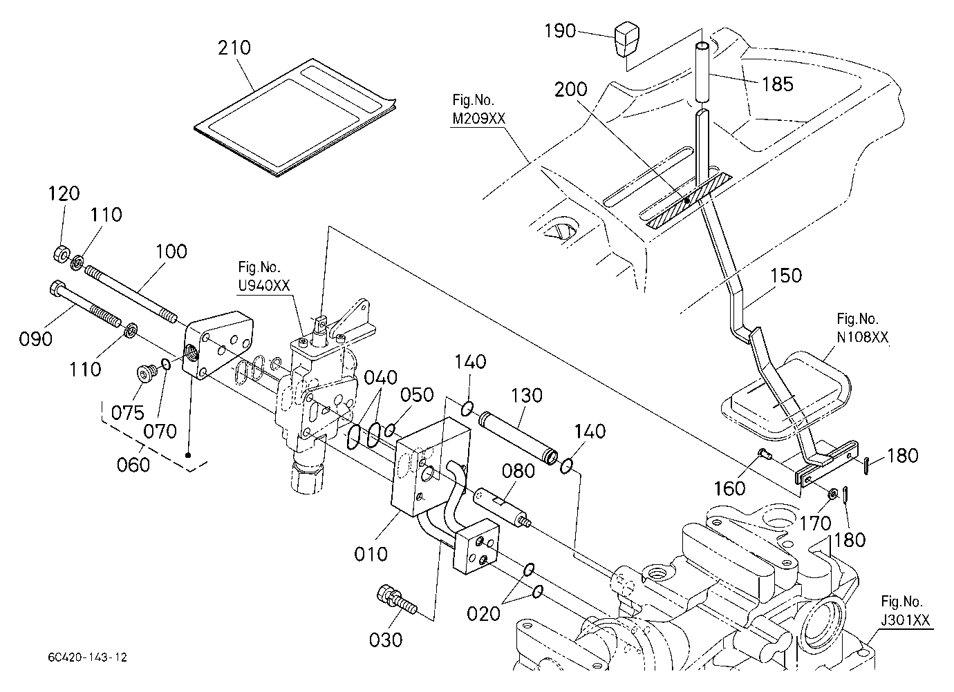 Auxiliary Control Valve Lever (1St) (W/G.No.B7316)