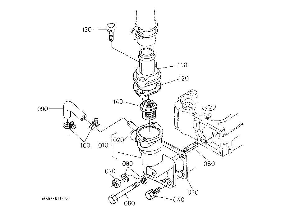 Water Flange And Thermostat