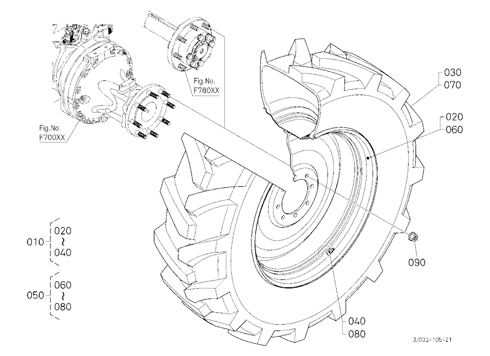 Rear Wheel (460/85R38) [Firestone]