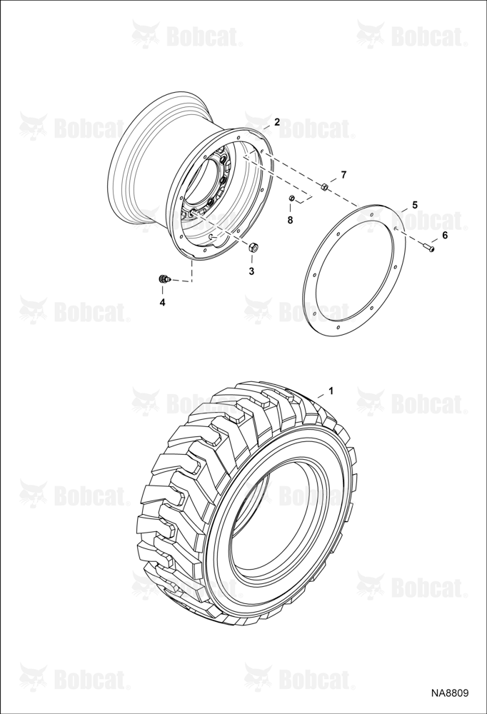 European Millionth Loader (Tires & Rims) (Pneumatic Tire) A3NW80001 & Above
