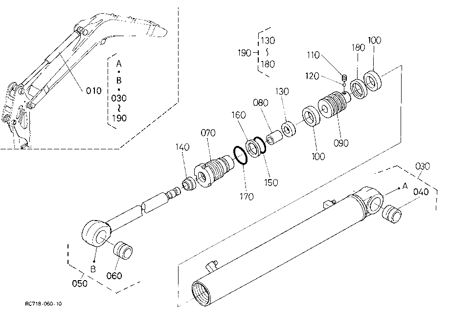 Arm Cylinder And Component Parts