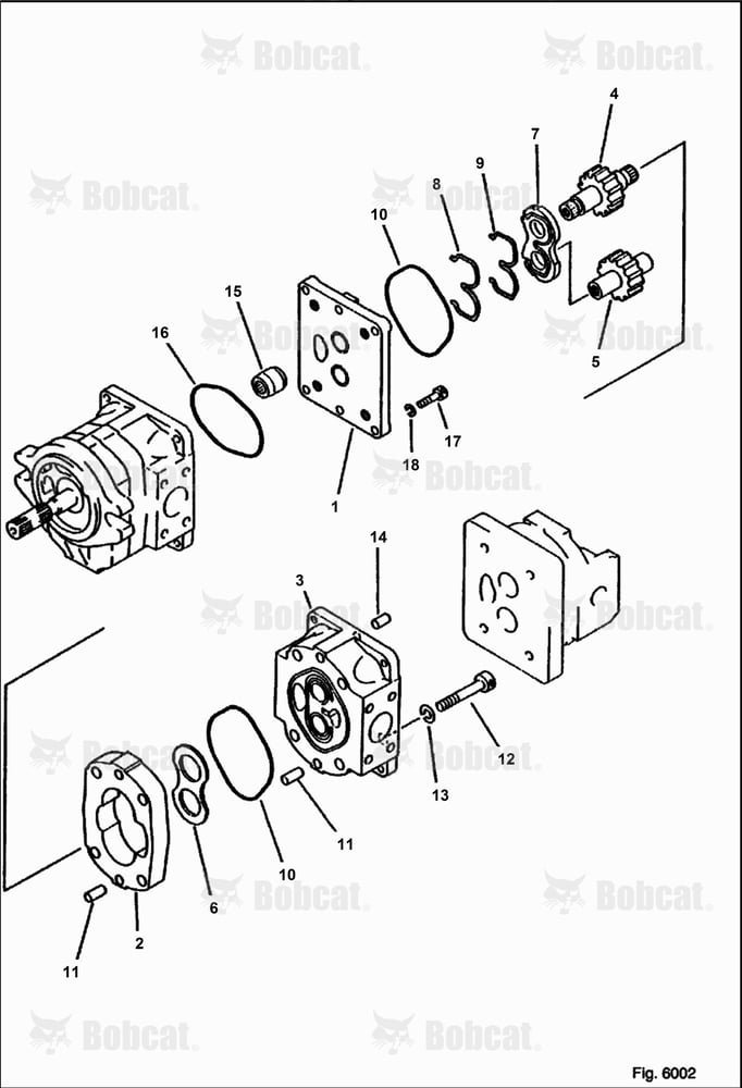 Hydraulic Pump (2/3) (Komatsu S/N 6001-8431)
