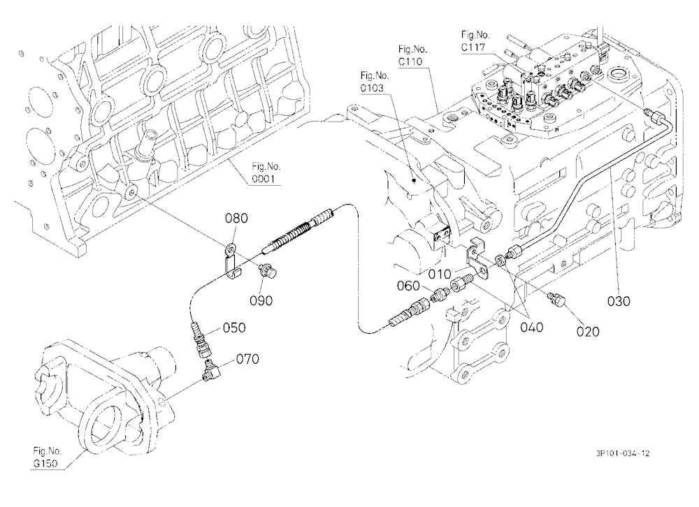 Hydraulic Oil Line (Front Differential)
