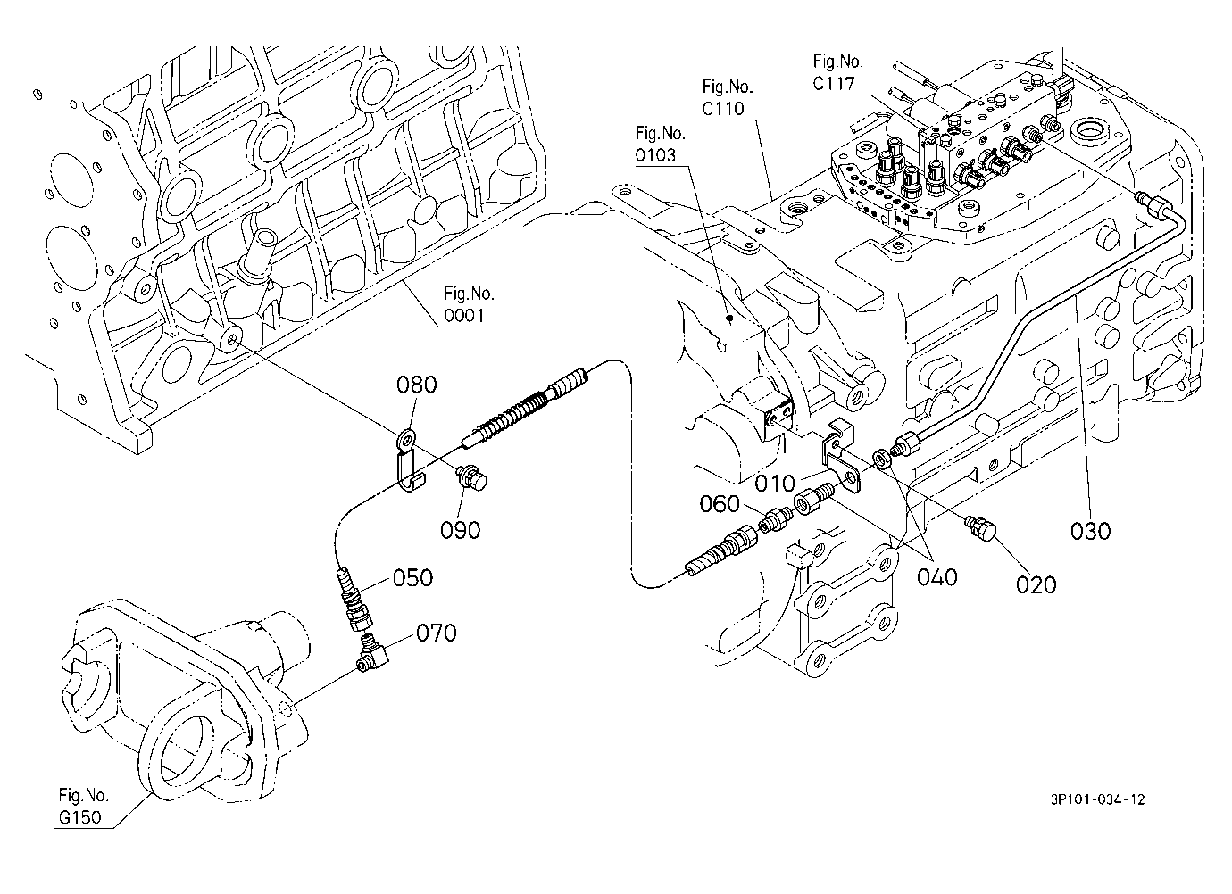 Hydraulic Oil Line (Front Differential)