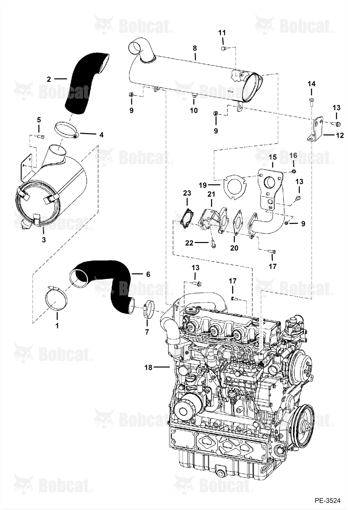 Engine & Attaching Parts (Air Cleaner, Muffler)