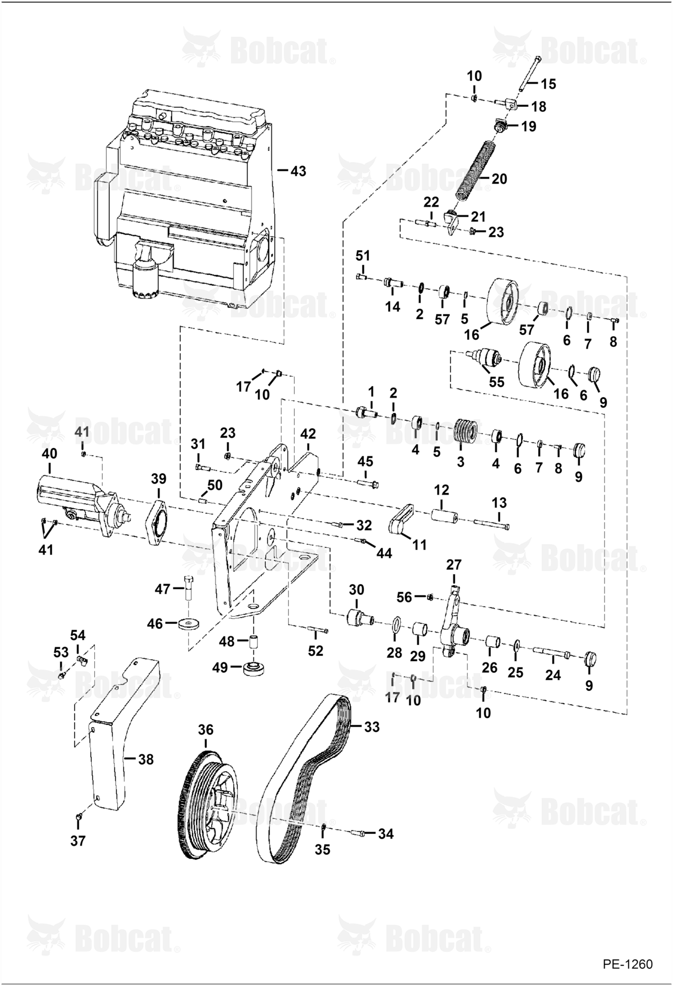 Engine & Attaching Parts (Belt Drive System)