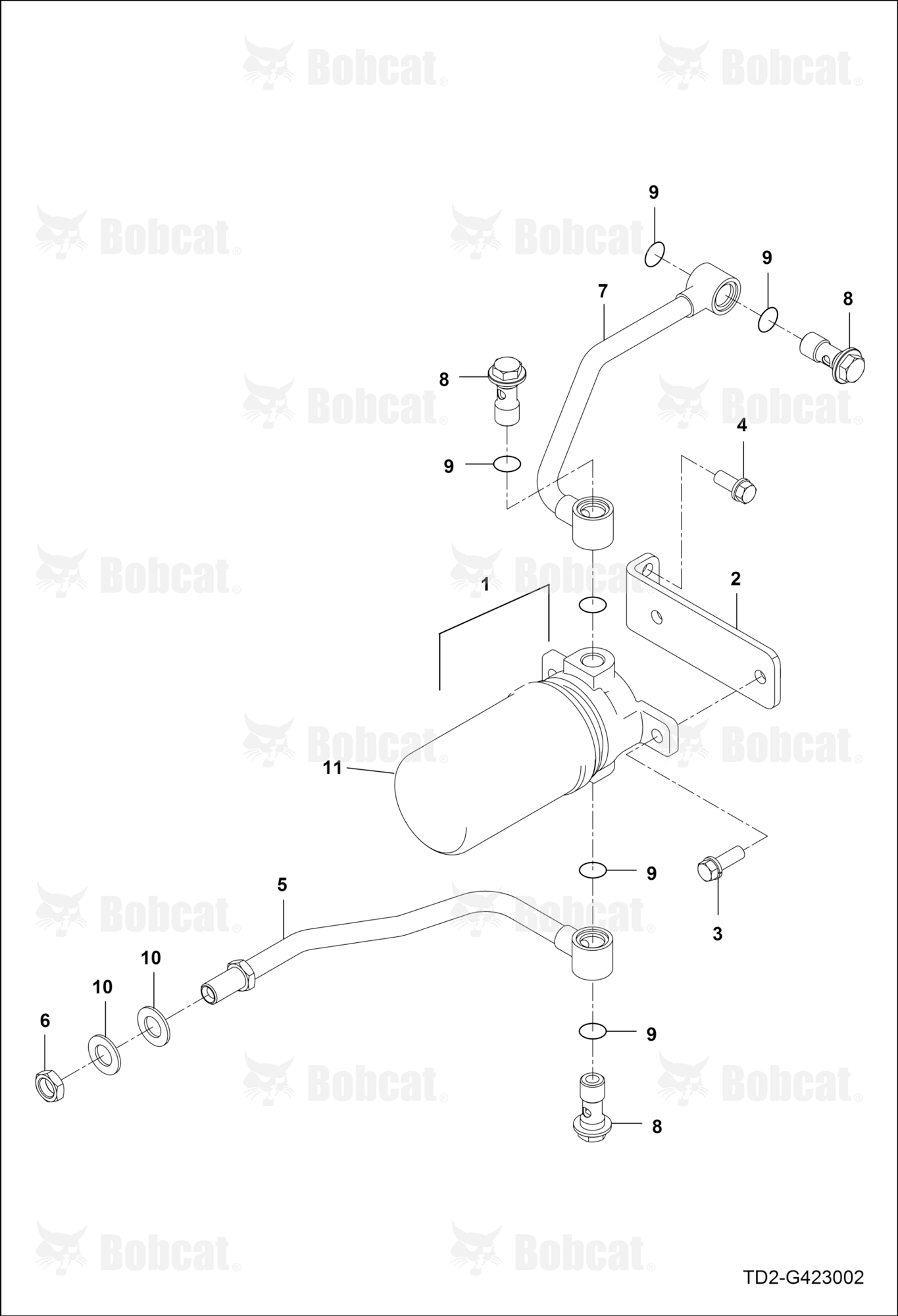 HST Hydraulic Line Group