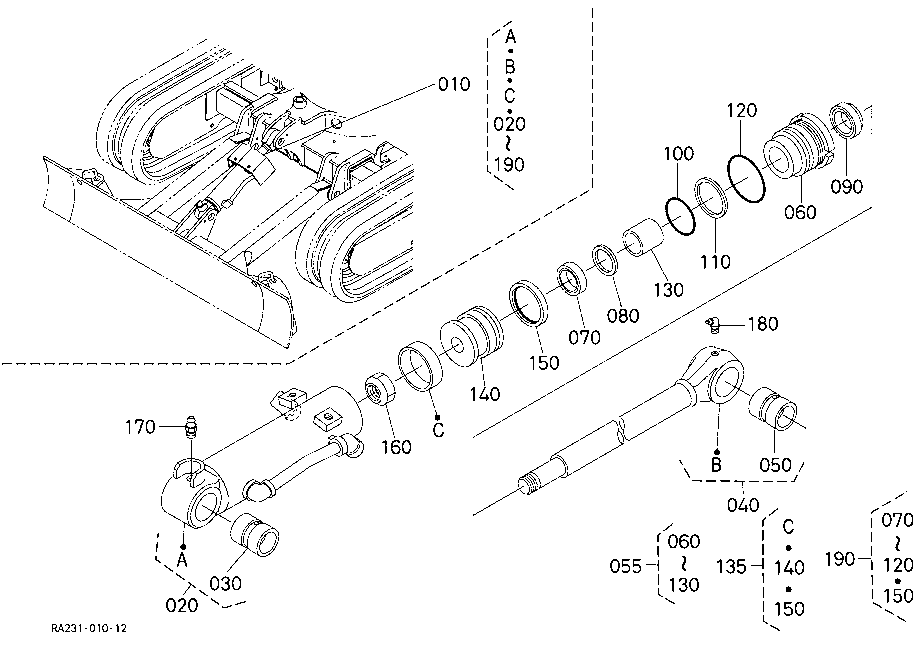 Blade Cylinder And Component Parts
