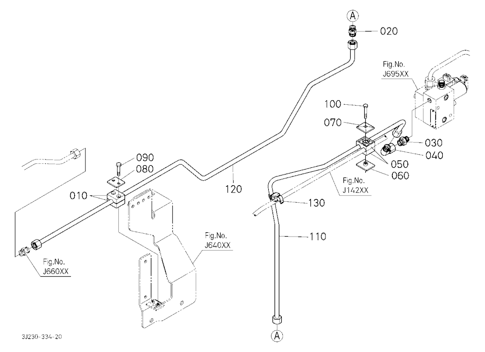 Hydraulic Oil Line (Front Axle Delivery Pipe/Rear)