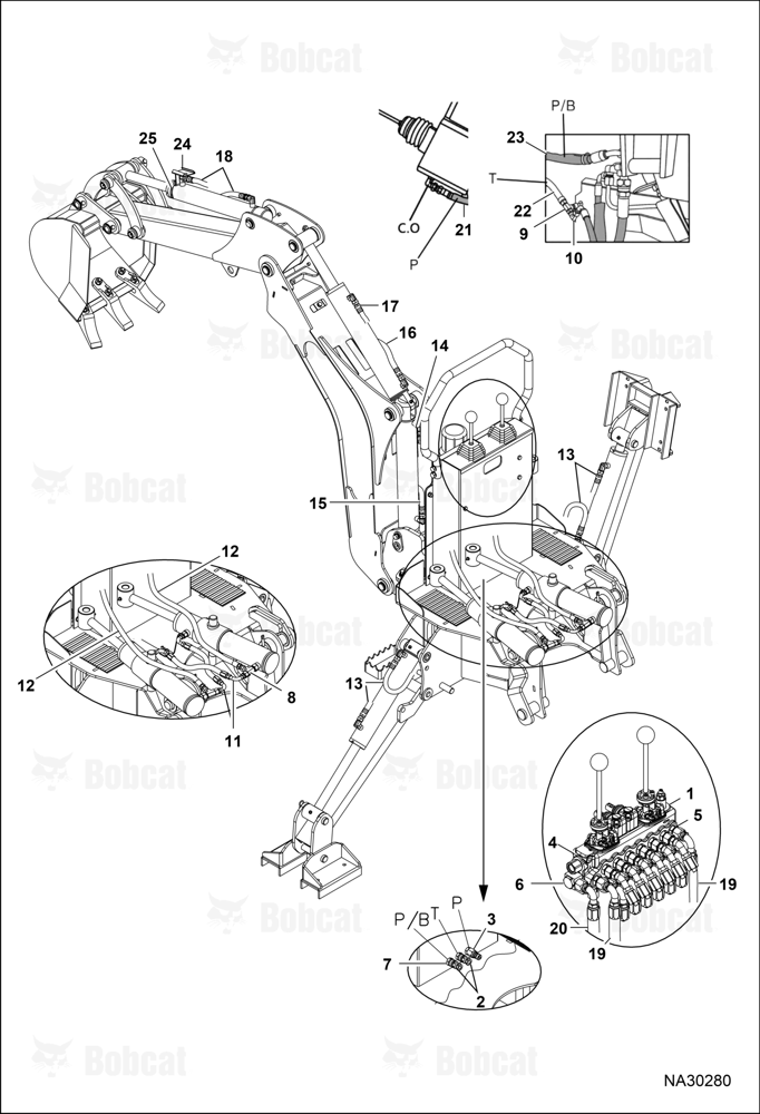 Tractor Backhoe BH67 (Hyrdraulic System)  B77F00101 & Above