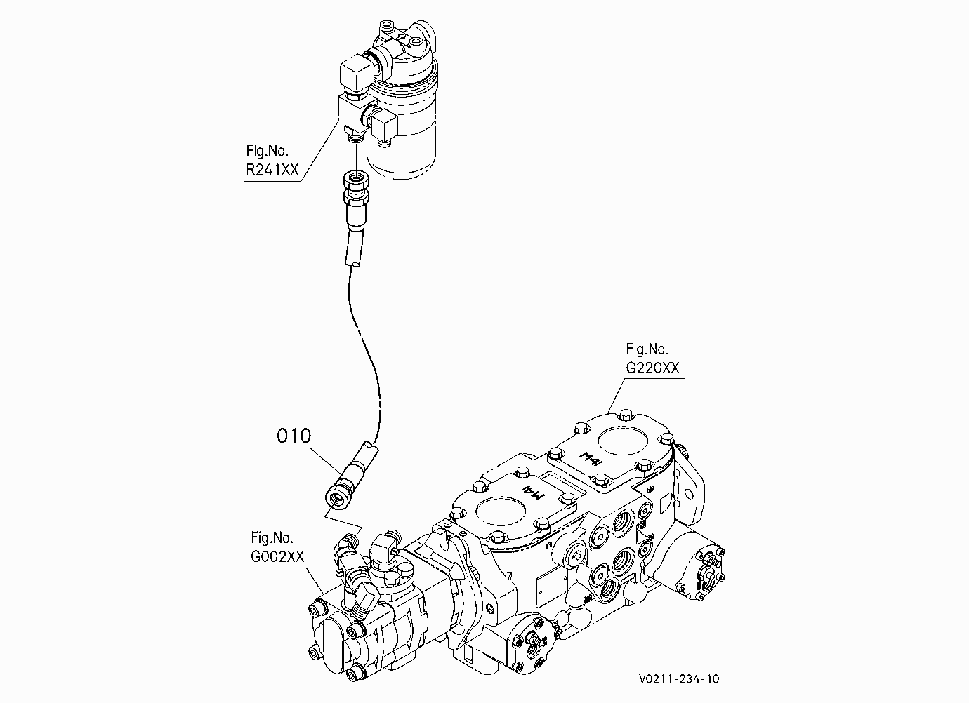 HYDRAULIC QUICK COUPLER KIT (OIL PIPING) (DELIVERY