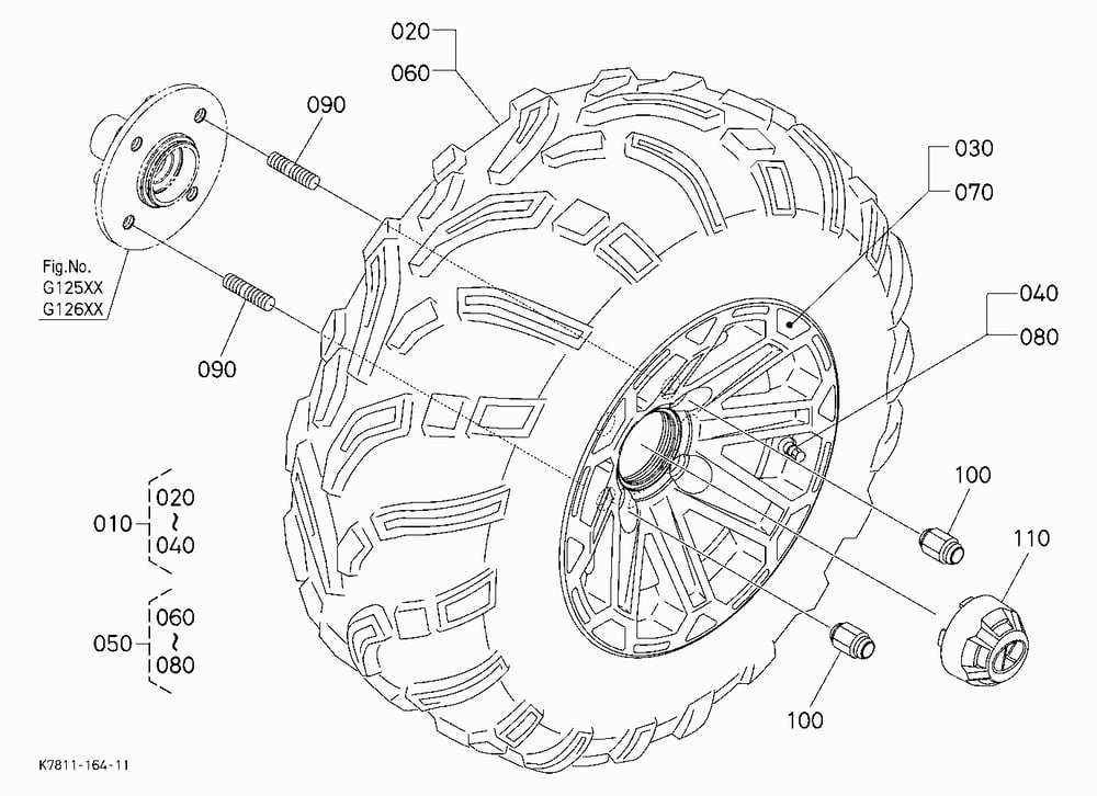 FRONT WHEEL (25*10-12,ATV)
