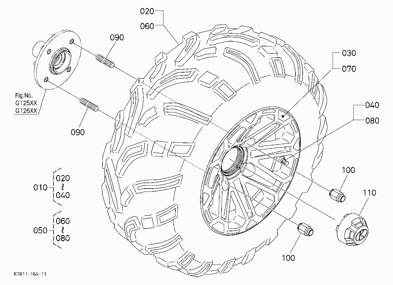 FRONT WHEEL (25*10-12) [WD]