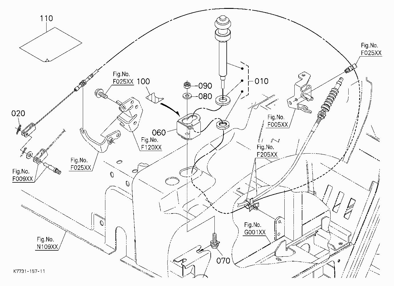 HAND THROTTLE KIT (W/G No.V5243) [OPTION]