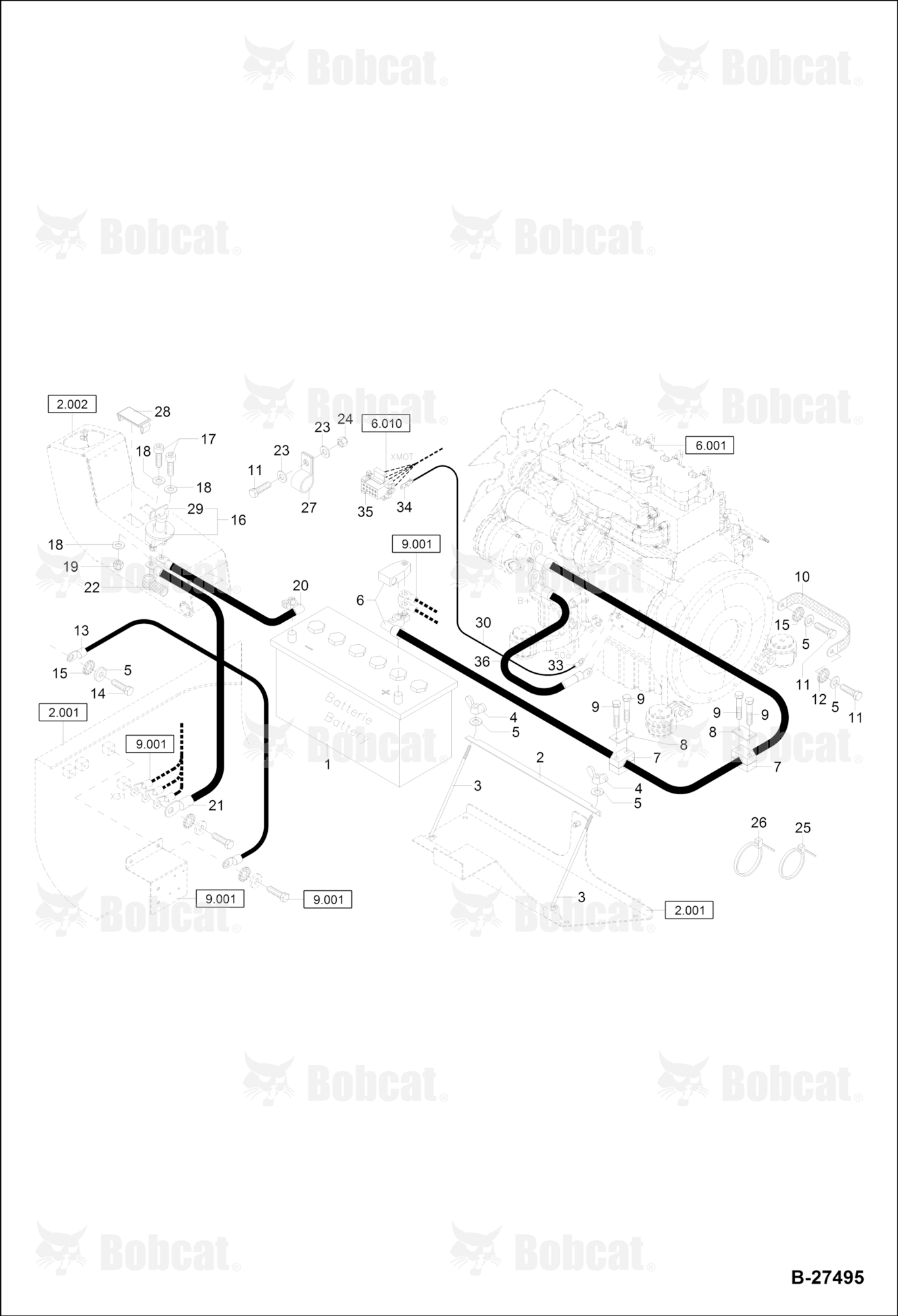 Electric Installation - Upper Carriage  120000A2710 & Above