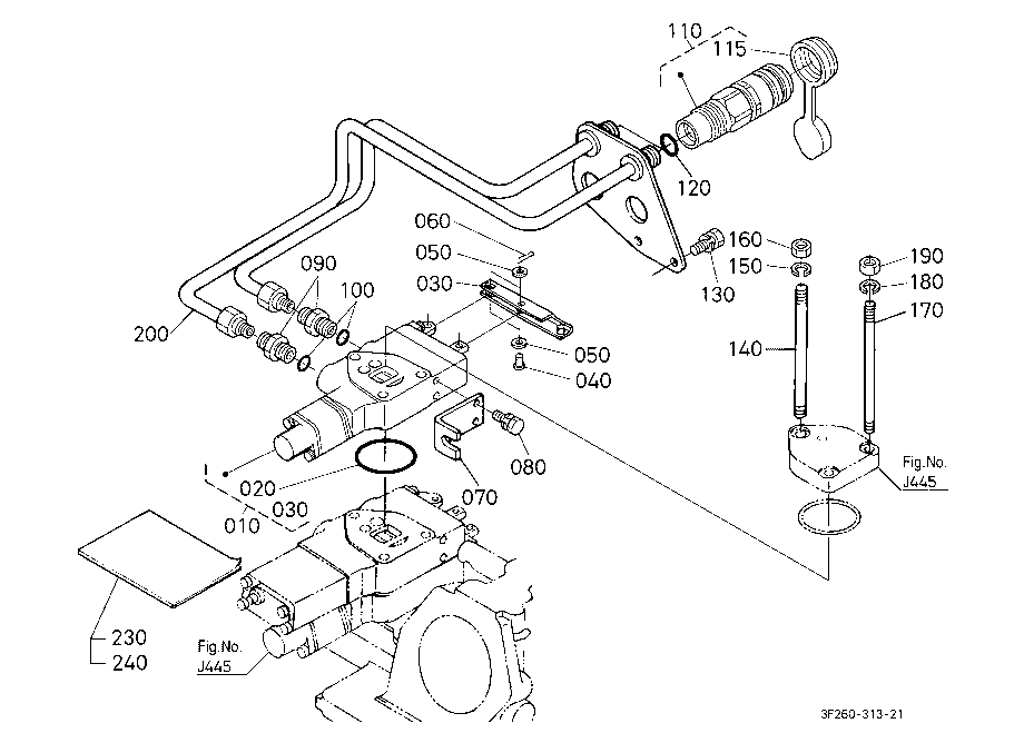 Auxiliary Control Valve Kit (Fd)(3Rd) [Option]