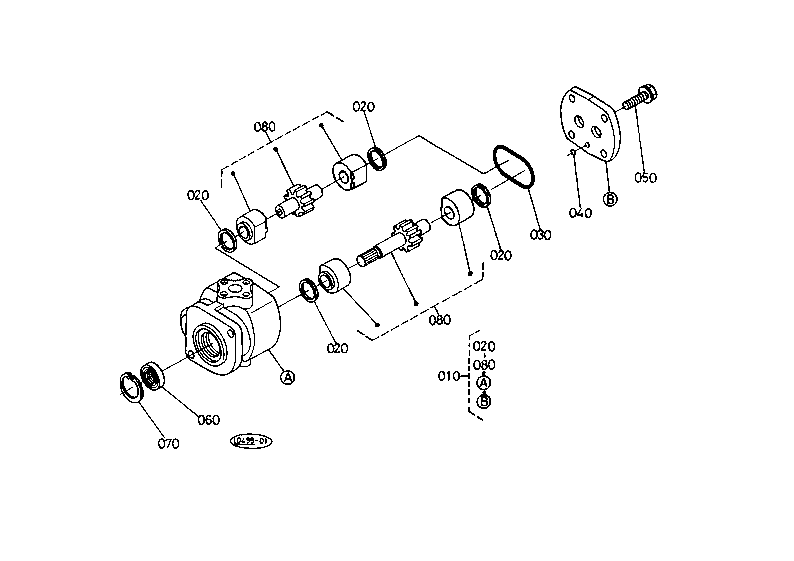 Hydraulic Gear Pump (Front) [Component Parts]